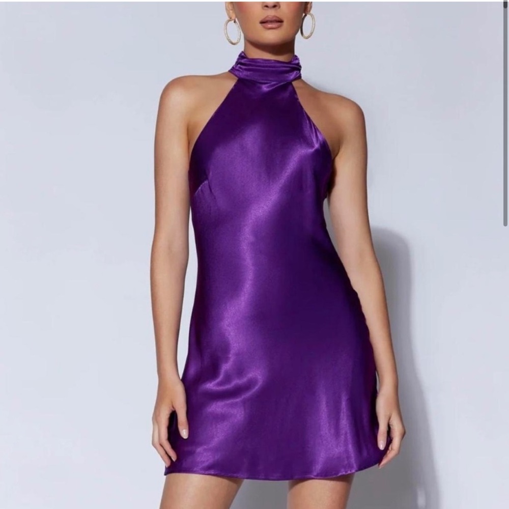 Claire A Line Micro Mini Dress - Grape purple - meshki size Xs - worn once